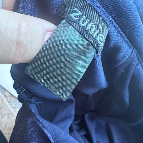 Zunie Velvet Flutter Mock Neck Dress - Picture 7 of 7